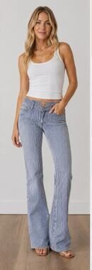 C22 7 Seven For All Mankind Bootcut Striped Size 26Jeans